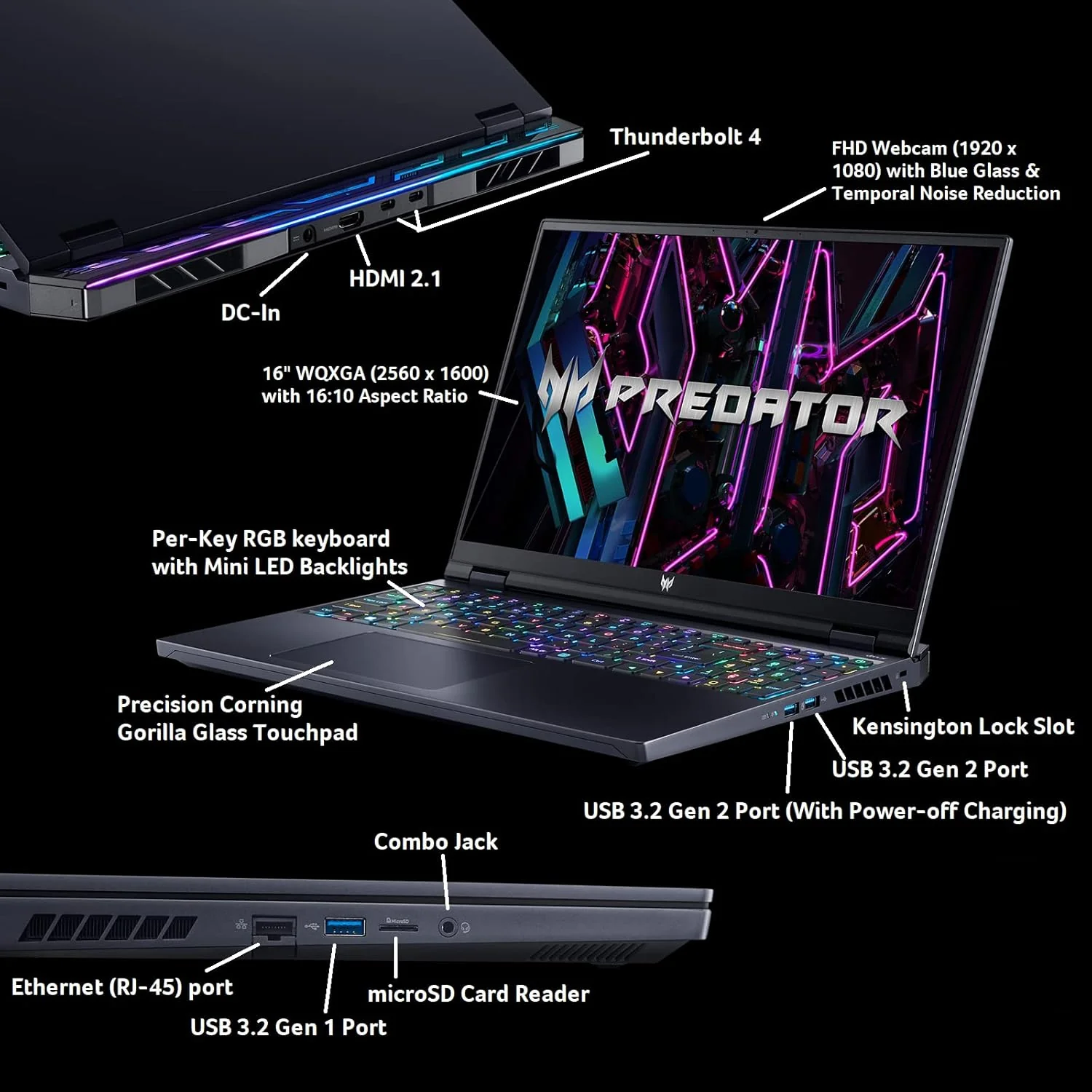 Acer Predator Helios Neo 16” QHD | RTX 4070 | Core i7-13700HX | 16GB - 32GB RAM | 512GB SSD | Windows 11 - Image 2