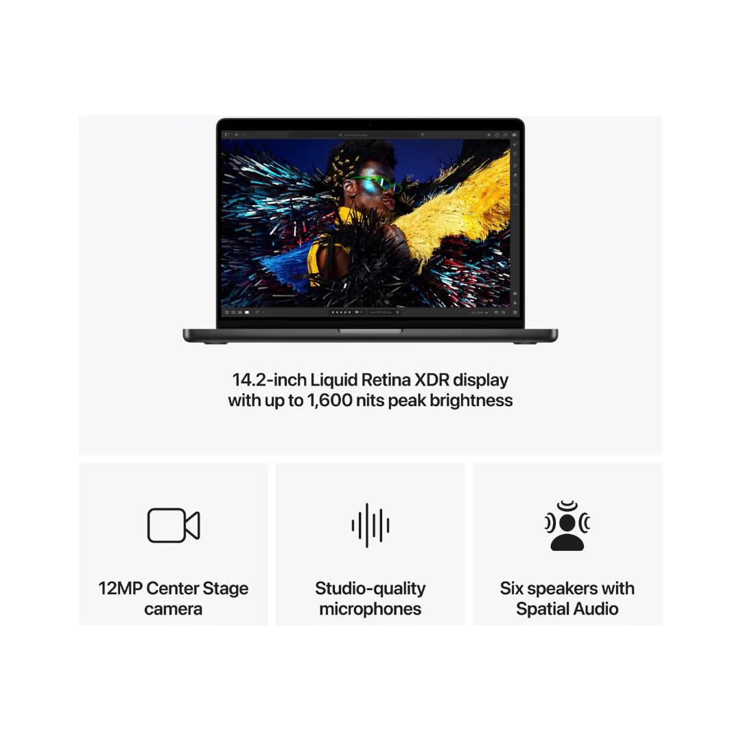 Apple MacBook Pro 14" A3112 M4 Chip 2024 | Space Black | 16GB RAM | 512GB SSD - Image 5
