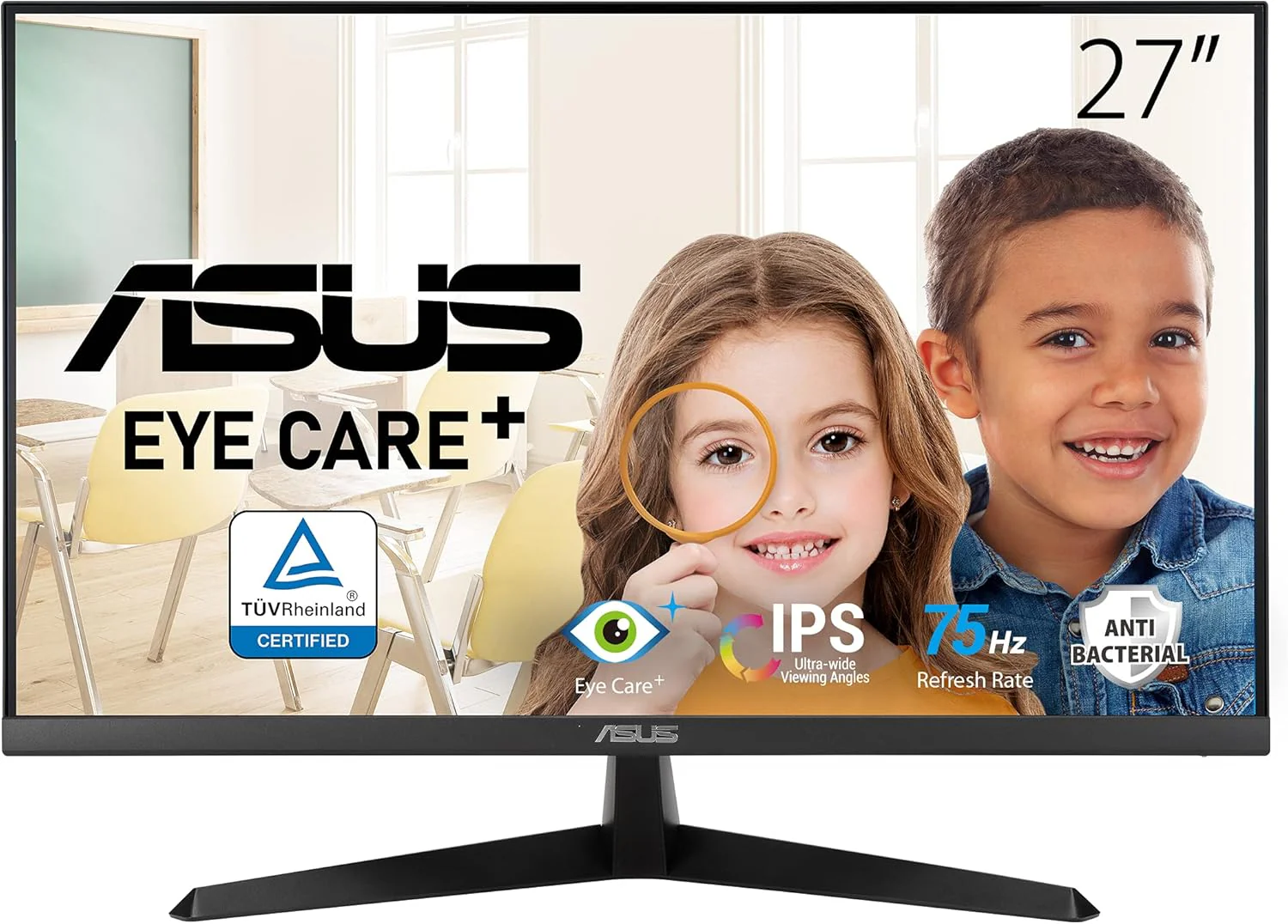 ASUS VY279HE Eye Care Monitor 27” FHD | 75Hz | IPS | 1ms | FreeSync | Eye Comfort Tech - Image 2
