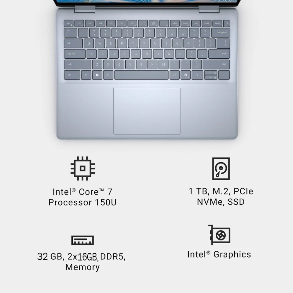 Dell Inspiron 7440 14" 2-in-1 Touch Core 7 150U, 32GB RAM 512GB SSD Win11Pro - Image 6