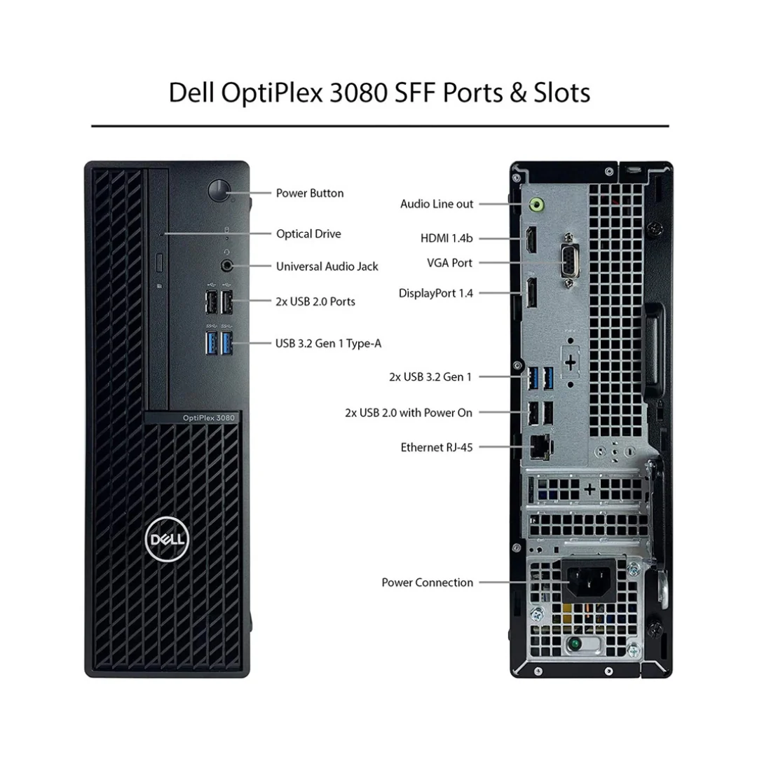 Dell OptiPlex 3080 SFF PC | Intel Core i9-10900F | 16GB RAM | 256GB SSD + 1TB HDD | Windows 11 - Image 2