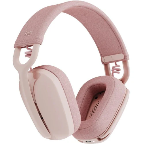 Logitech Zone Vibe 100 Wireless Headset with Microphone | Bluetooth | Lightweight | Pink - Image 2