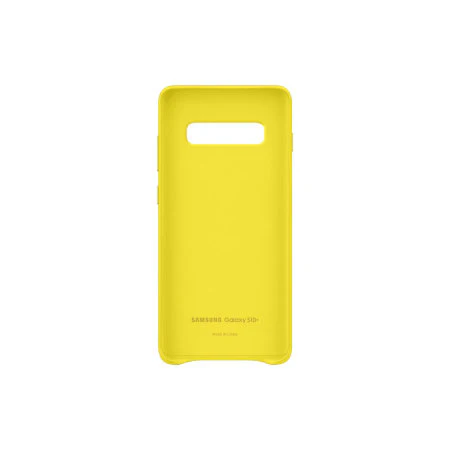 Original Samsung Galaxy S10 Plus Leather Cover Case - Yellow - Image 4