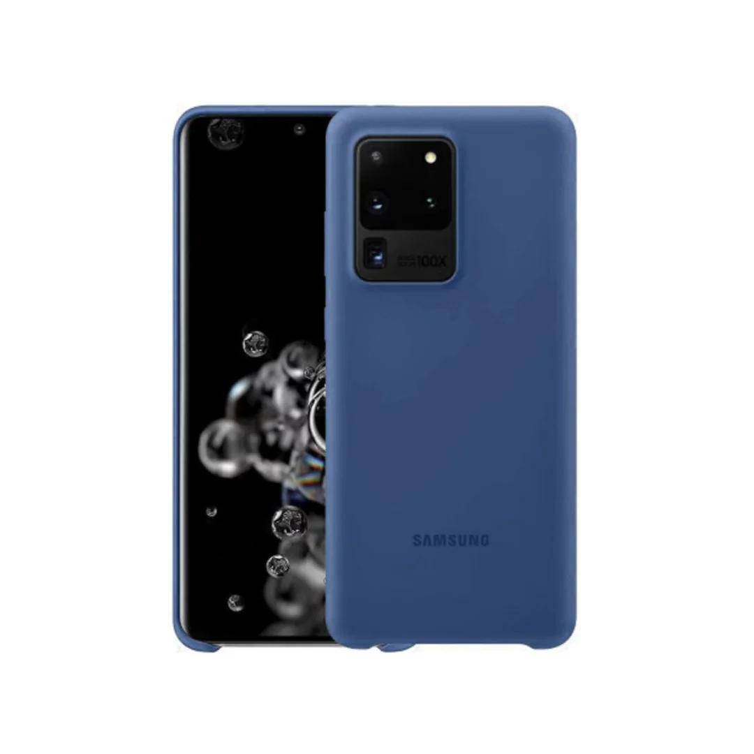 Original Samsung Galaxy S20 Ultra 5G Silicone Cover Shockproof – Navy Blue Black (Refurbished)
