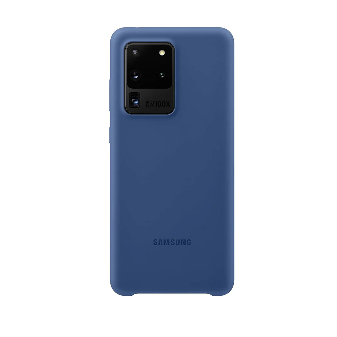 Original Samsung Galaxy S20 Ultra 5G Silicone Cover Shockproof – Navy Blue Black (Refurbished) - Image 2