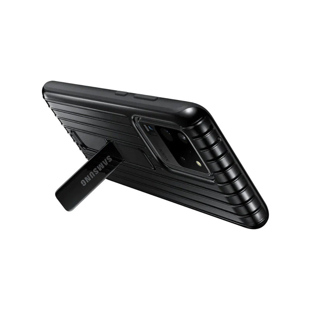 Samsung Galaxy S20 Ultra Protective Standing Cover Military-Grade – Black - Image 3