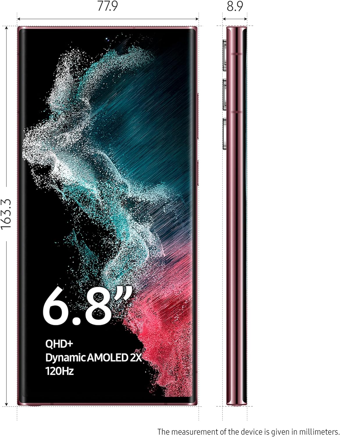 Samsung Galaxy S22 Ultra 5G | 256GB Storage | Burgundy - Image 2