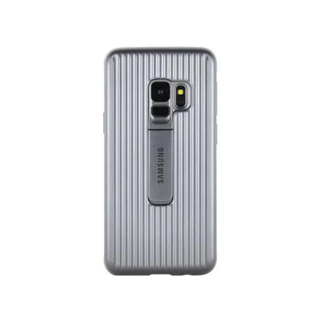 Samsung Galaxy S9 Protective Standing Cover Military-Grade – Silver/Grey